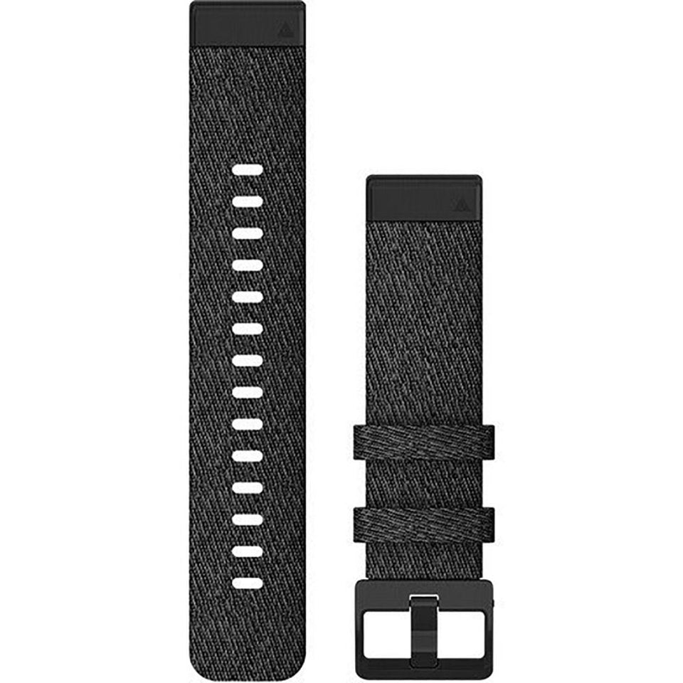 Garmin QuickFit® 20mm Heathered Black Nylon with Black Hardware Watch Strap