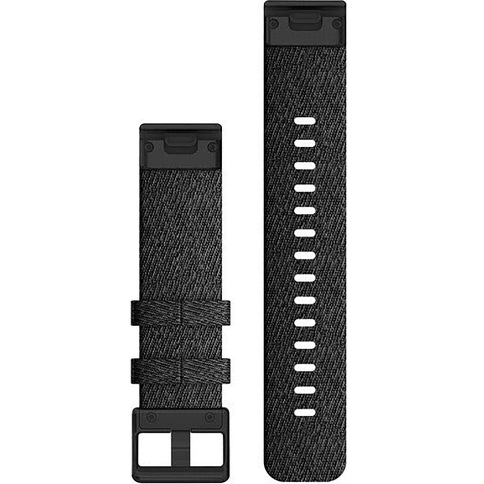Garmin QuickFit® 20mm Heathered Black Nylon with Black Hardware Watch Strap