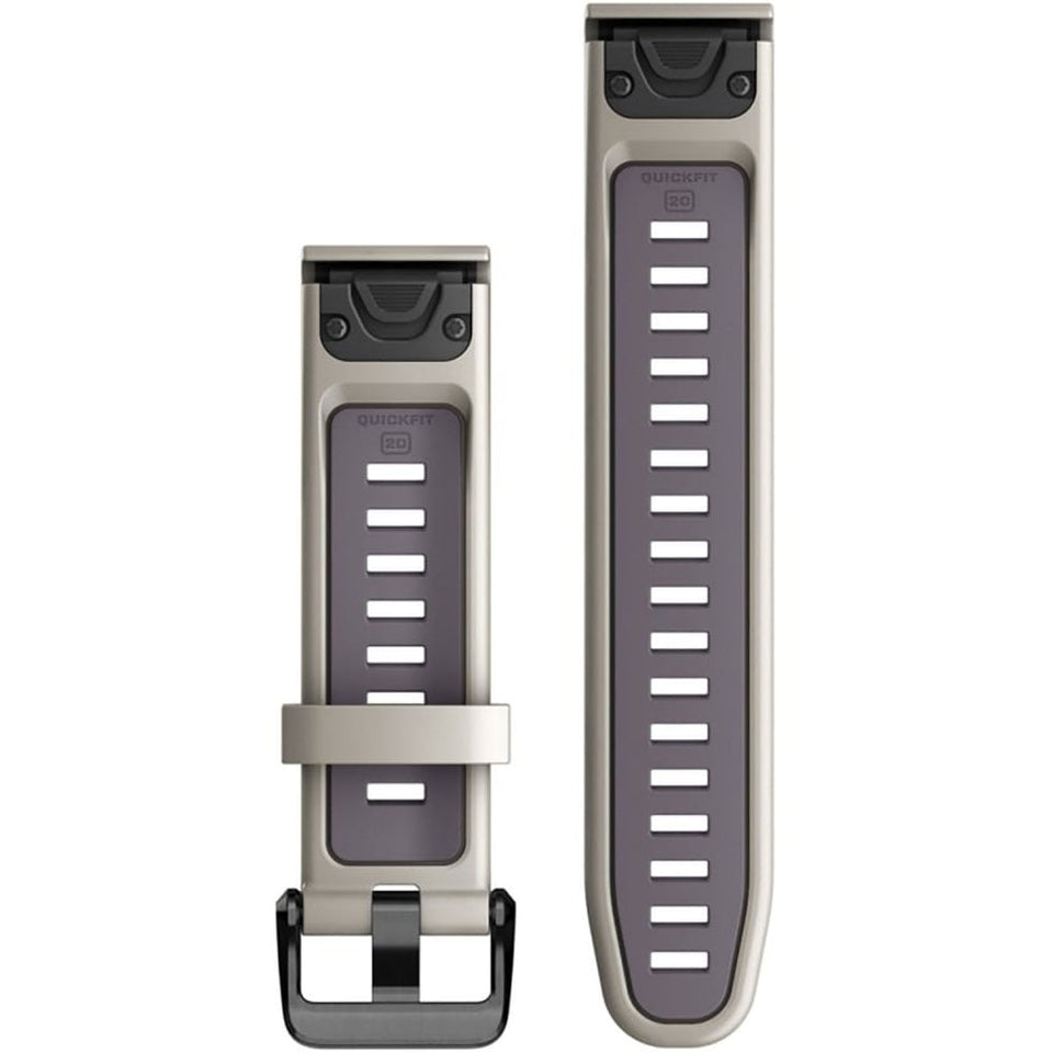 Garmin QuickFit® 20mm Light Sand/Deep Orchid Silicone Watch Strap