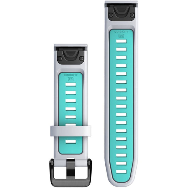 Garmin QuickFit® 20mm Whitestone/Aqua Silicone Watch Strap
