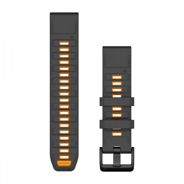 Garmin QuickFit® 22 Graphite/Orange Silcone Strap