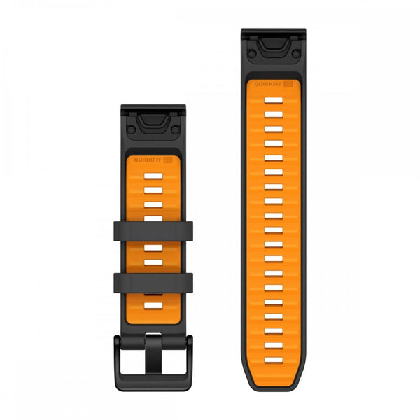 Garmin QuickFit® 22 Graphite/Orange Silcone Strap