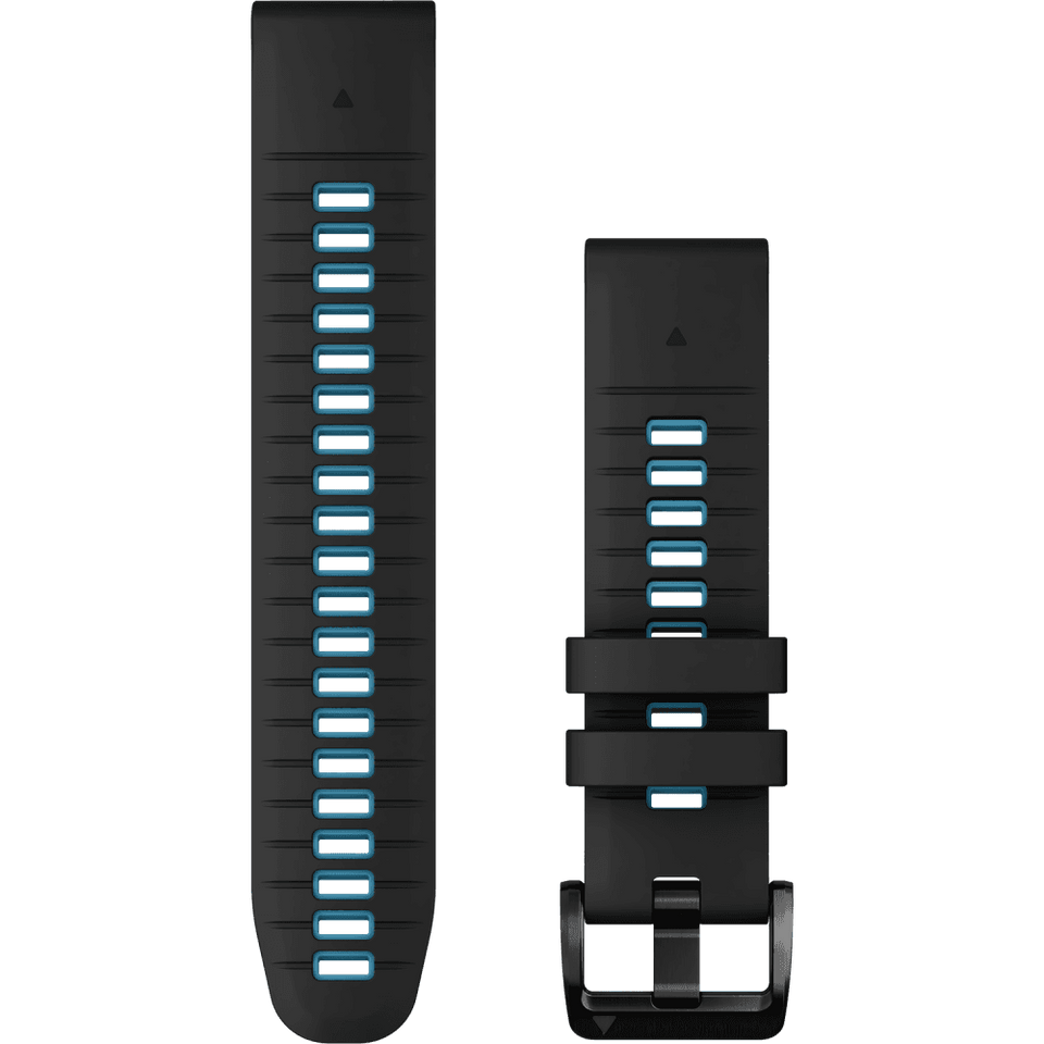 Garmin Quickfit 22mm Black/Cirrus Blue Silicone Watch Strap
