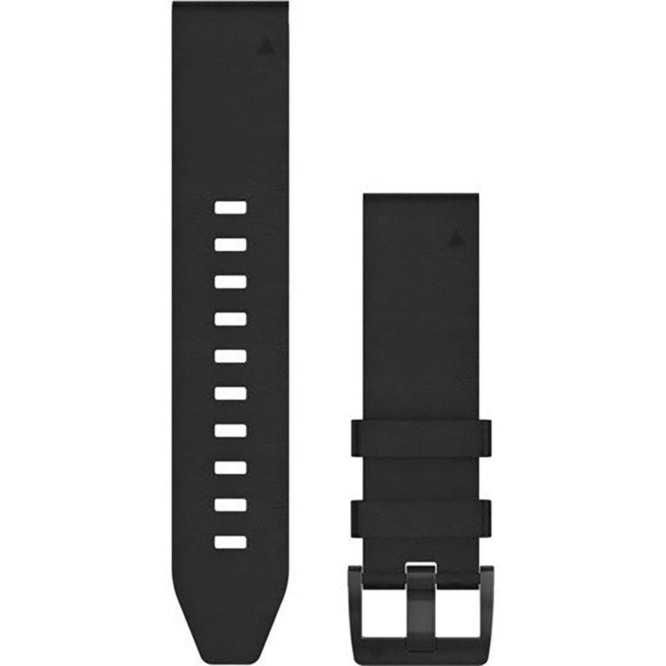 Garmin Quickfit® 22mm Black Leather Watch Strap