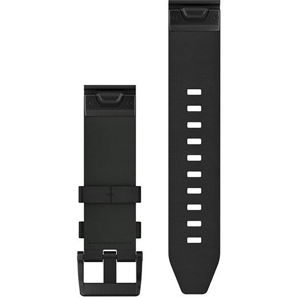 Garmin Quickfit® 22mm Black Leather Watch Strap