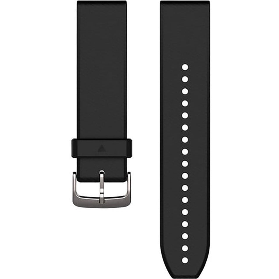Garmin Quickfit® 22mm Black/Silver Silicone Watch Strap