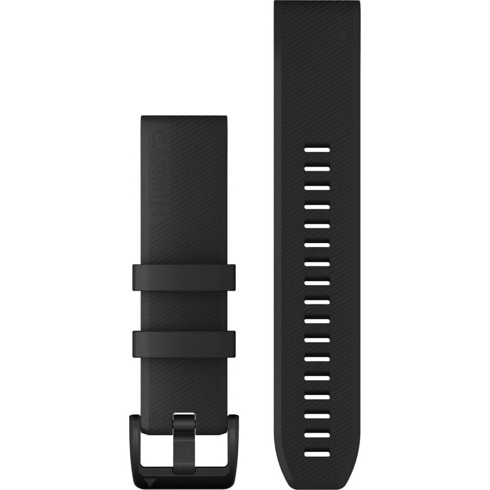Garmin Quickfit® 22mm Black Stainless Steel Hardware Watch Strap