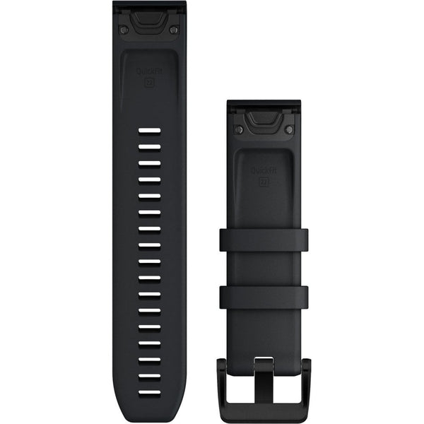 Garmin Quickfit® 22mm Black Stainless Steel Hardware Watch Strap