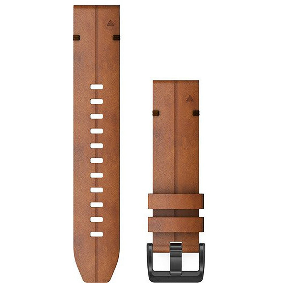 Garmin Quickfit® 22mm Chestnut Leather Watch Strap