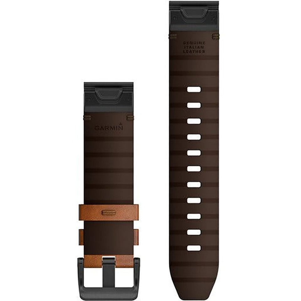 Garmin Quickfit® 22mm Chestnut Leather Watch Strap