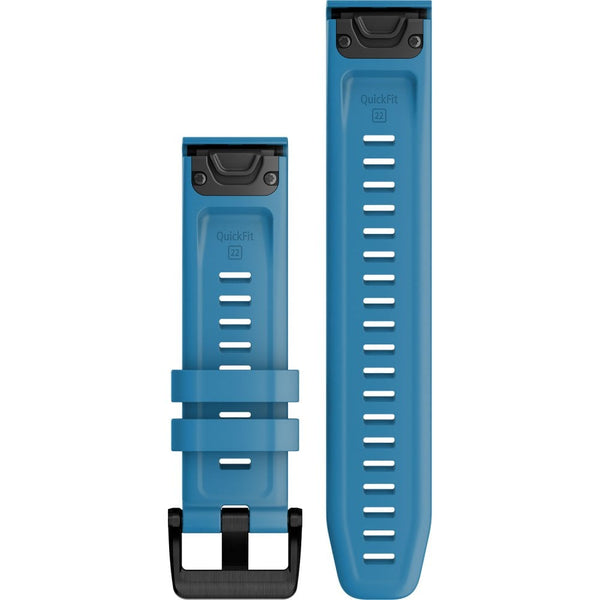 Garmin Quickfit® 22mm Cirrus Blue Black Stainless Steel Hardware Watch Strap