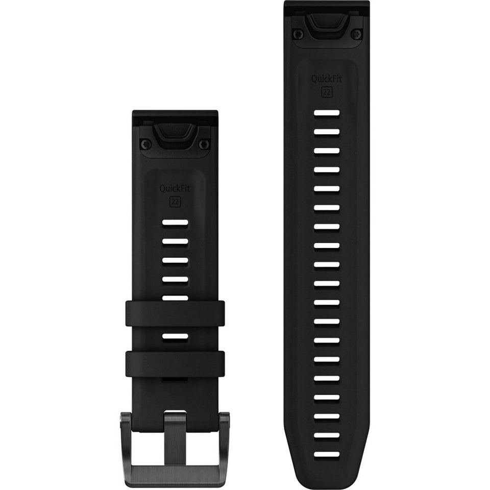 Garmin Quickfit® 22mm Dive Black Silicone (3-Piece Dive Set) Watch Strap