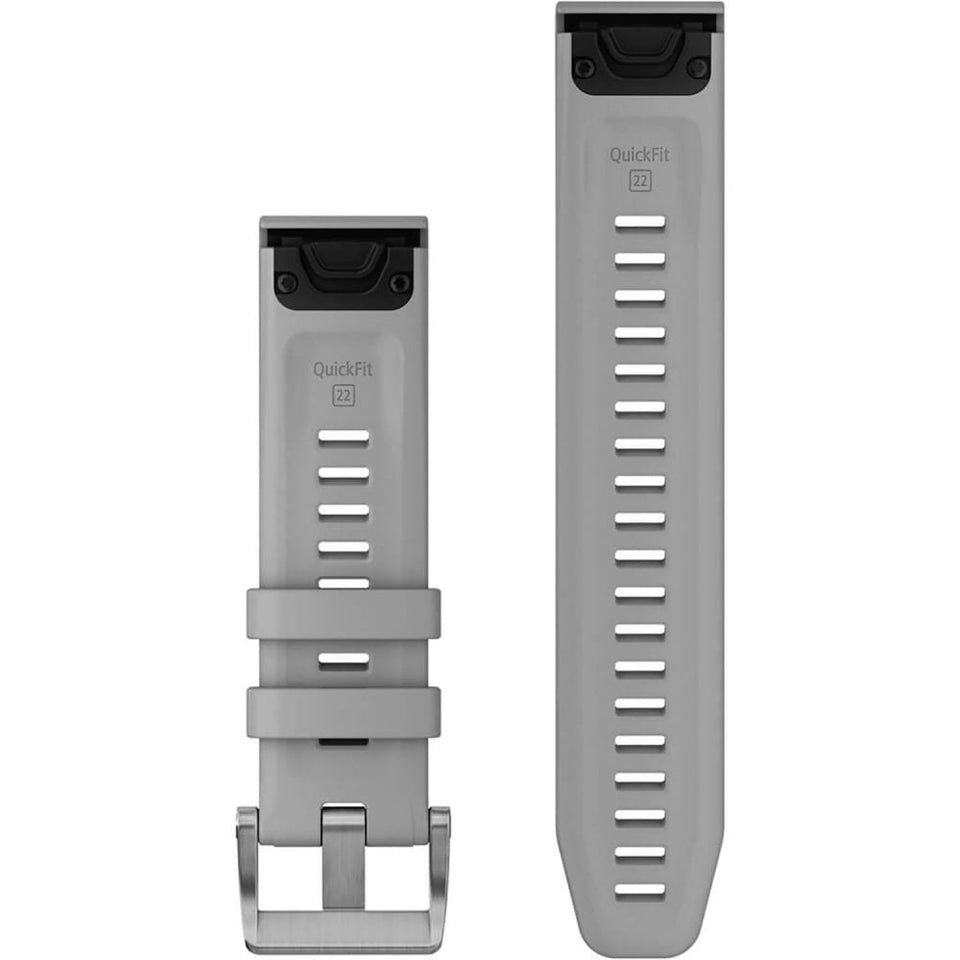 Garmin Quickfit® 22mm Dive Powder Grey Silicone (3-Piece Dive Set) Watch Strap