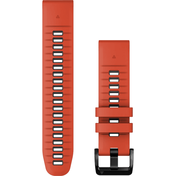 Garmin Quickfit 22mm Flame Red/Graphite Silicone Watch Strap