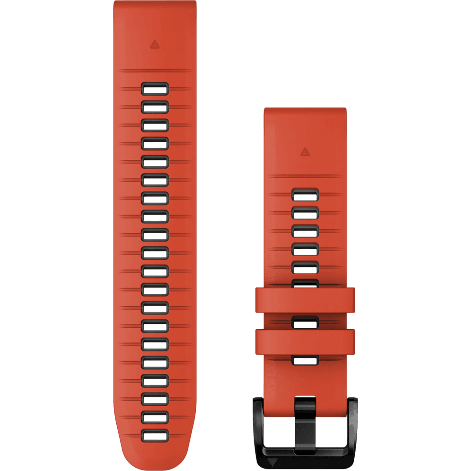 Garmin Quickfit 22mm Flame Red/Graphite Silicone Watch Strap