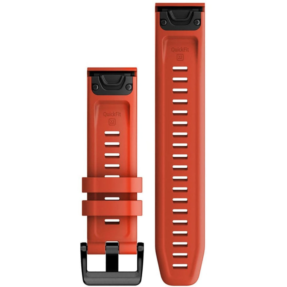 Garmin Quickfit® 22mm Flame Red Silicone Watch Strap