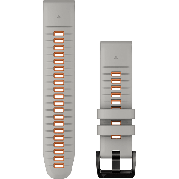 Garmin Quickfit 22mm Fog Grey/Ember Orange Silicone Watch Strap