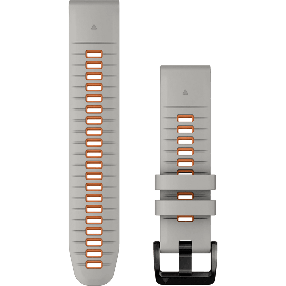 Garmin Quickfit 22mm Fog Grey/Ember Orange Silicone Watch Strap