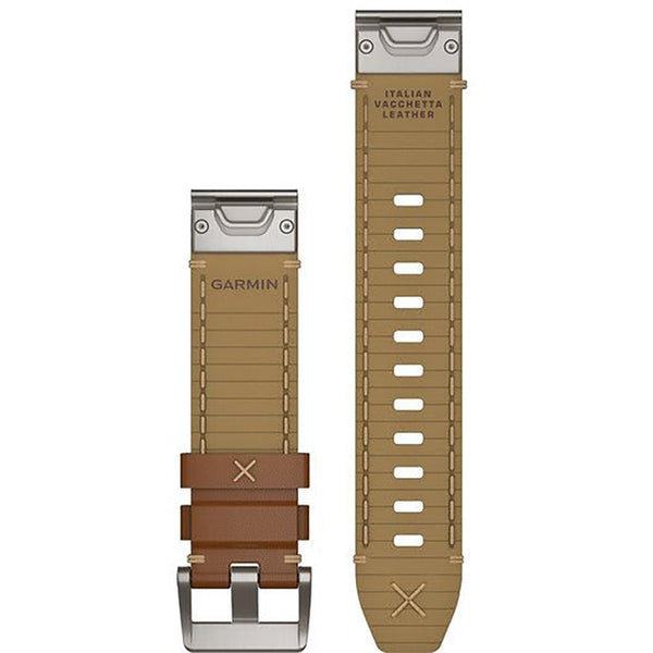 Garmin Quickfit® 22mm Italian Vacchetta Leather Strap Watch Strap