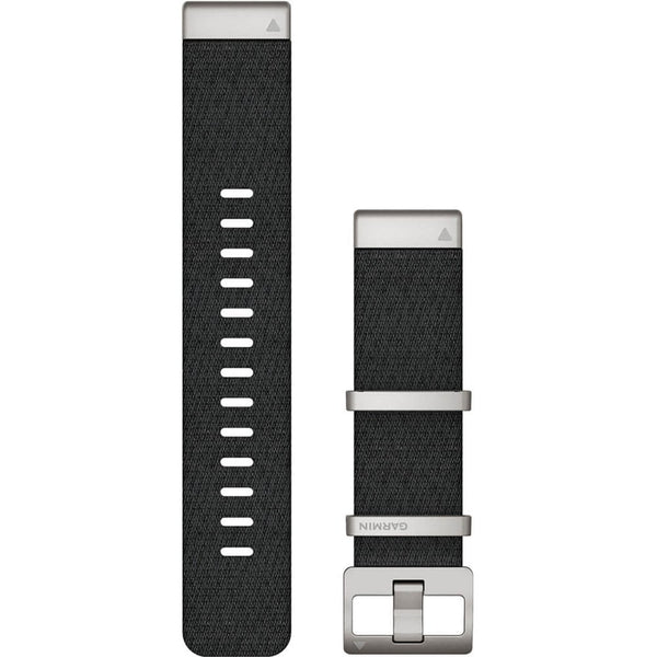 Garmin Quickfit® 22mm Jacquard-Weave Nylon Strap Black Watch Strap