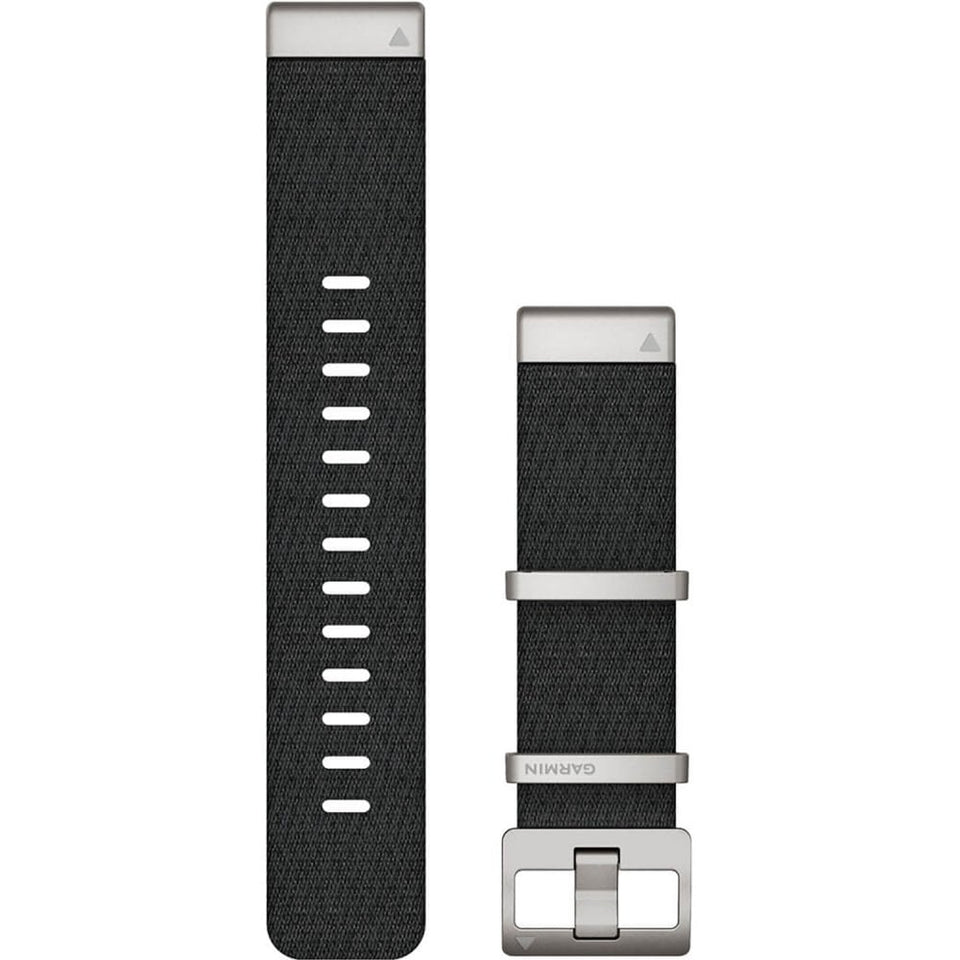 Garmin Quickfit® 22mm Jacquard-Weave Nylon Strap Black Watch Strap