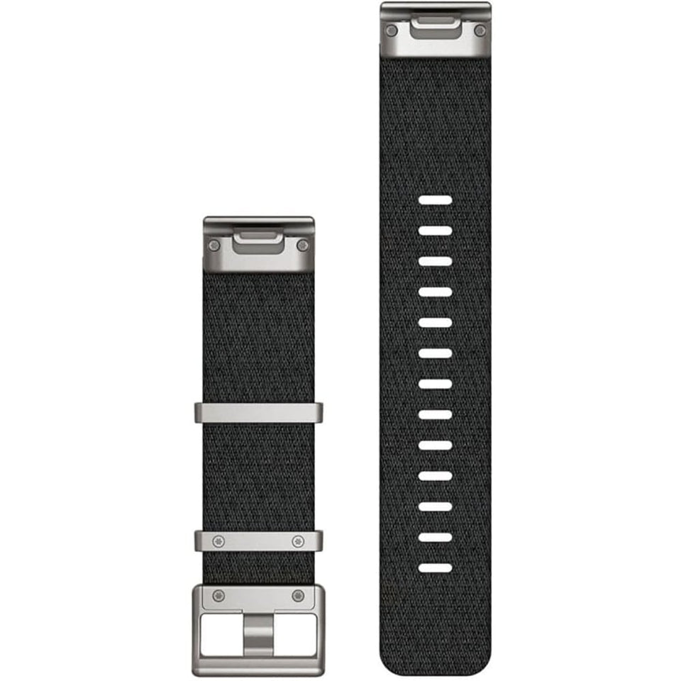 Garmin Quickfit® 22mm Jacquard-Weave Nylon Strap Black Watch Strap