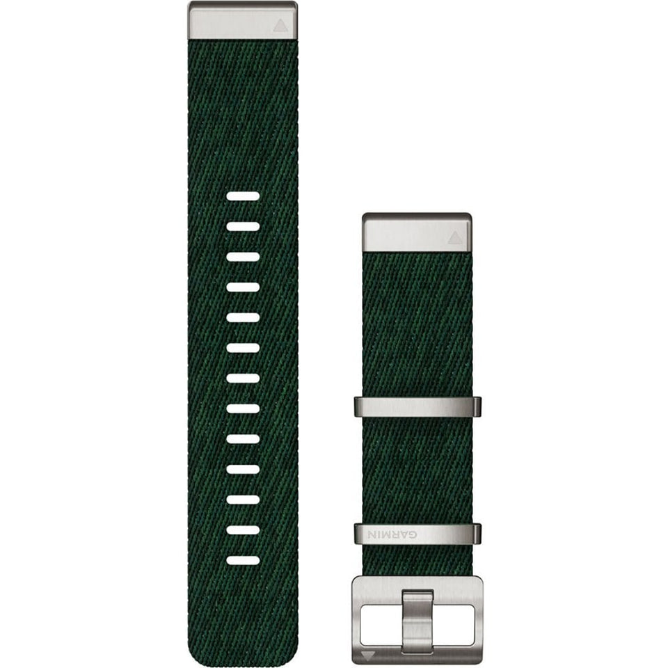 Garmin Quickfit® 22mm Jacquard-Weave Nylon Strap Pine Green Watch Strap