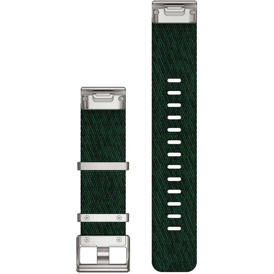 Garmin Quickfit® 22mm Jacquard-Weave Nylon Strap Pine Green Watch Strap