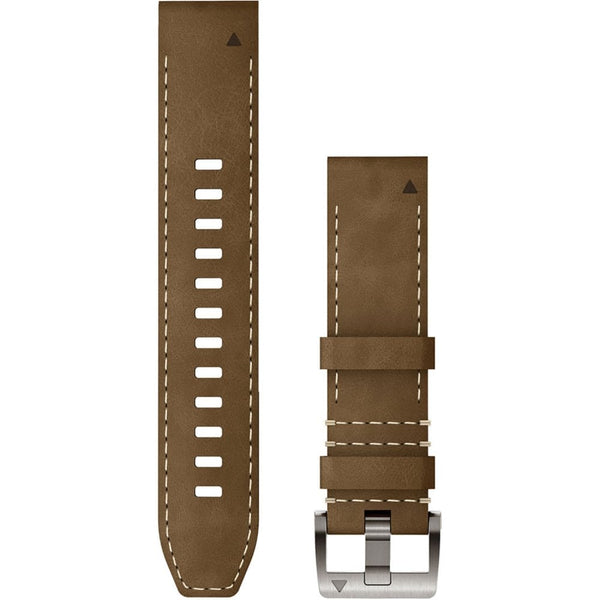 Garmin Quickfit® 22mm Leather/Fkm Hybrid Strap Tundra/Black Watch Strap