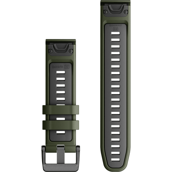 Garmin Quickfit 22mm Moss/Graphite Silicone Watch Strap