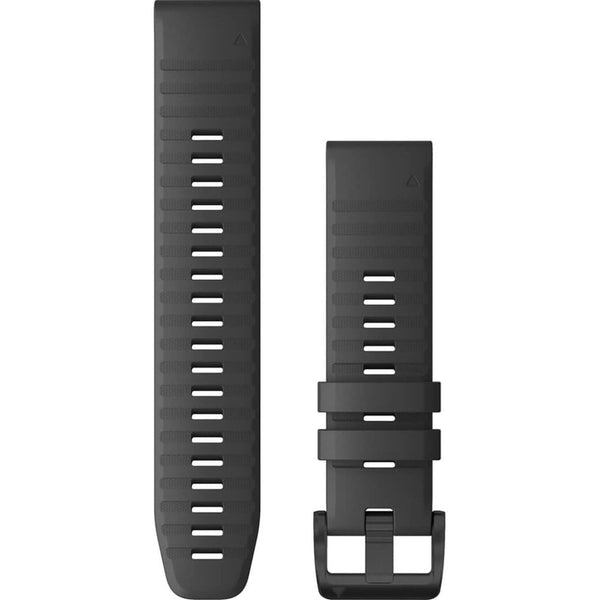 Garmin Quickfit® 22mm Slate Grey Silicone Black Hardware Watch Strap