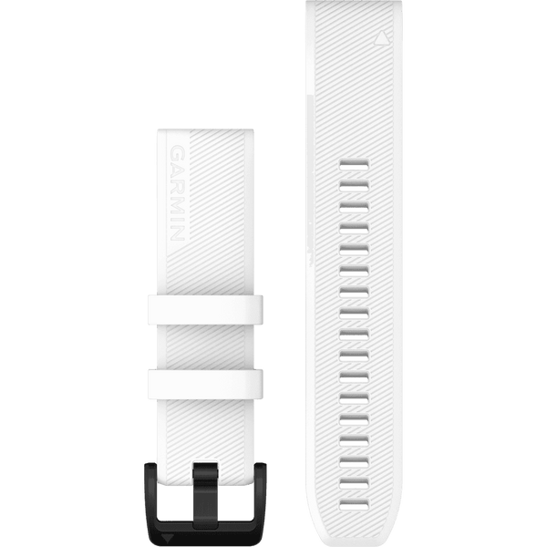 Garmin Quickfit® 22mm White Black Stainless Steel Hardware Watch Strap