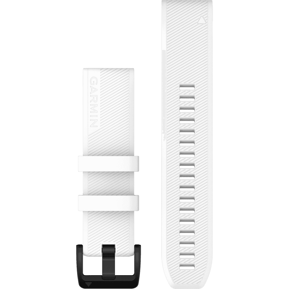 Garmin Quickfit® 22mm White Black Stainless Steel Hardware Watch Strap