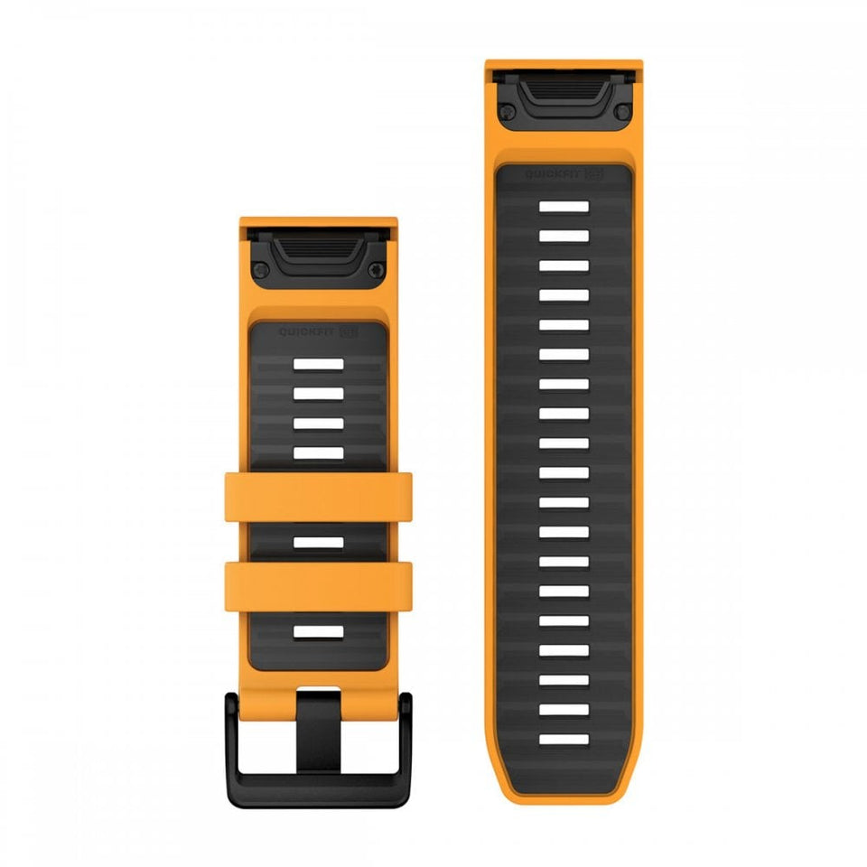 Garmin QuickFit® 26 Spark Orange/Graphite Silicone Strap