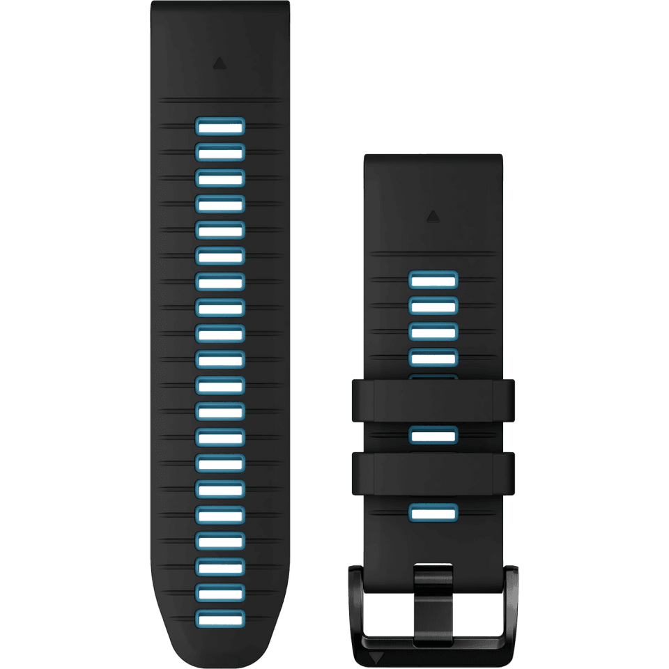 Garmin Quickfit® 26mm Black/Cirrus Blue Silicone Watch Strap