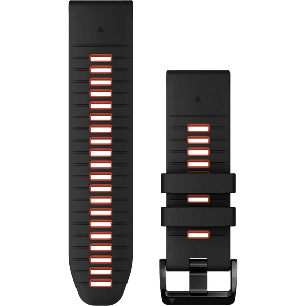 Garmin Quickfit® 26mm Black/Flame Red Silicone Watch Strap