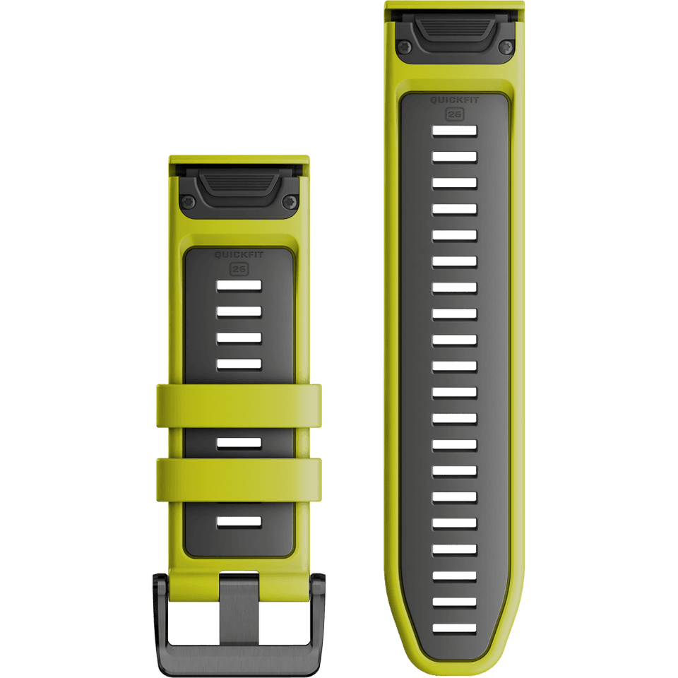 Garmin Quickfit® 26mm Electric Lime/Graphite Silicone Watch Strap