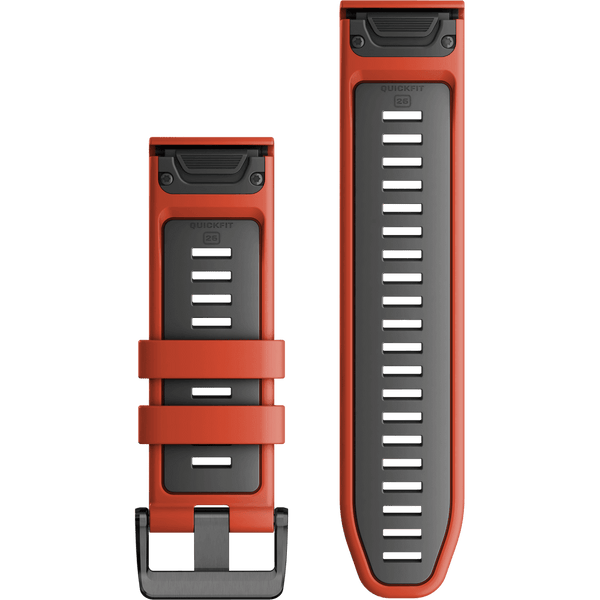 Garmin Quickfit® 26mm Flame Red/Graphite Silicone Watch Strap