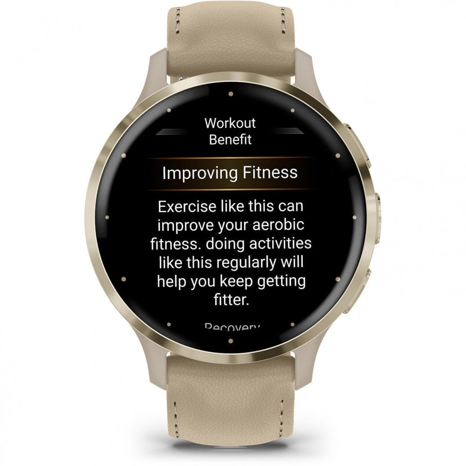 Garmin Venu® 3S French Grey Leather 41mm Smartwatch