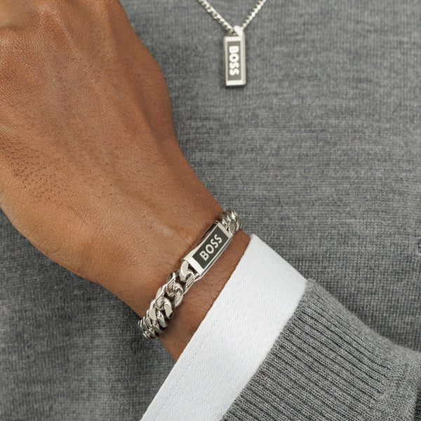 BOSS Gent's Kassy Emblem Boss Tag Bracelet