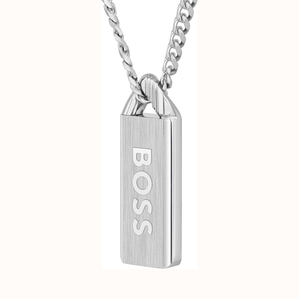 BOSS Gent's Kassy Emblem Boss Tag Necklace