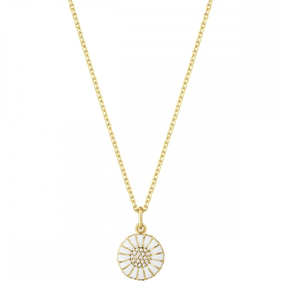 Georg Jensen 18ct Gold Plated Diamond Daisy Necklace