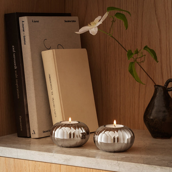 Georg Jensen BERNADOTTE Tealight Candleholders - 2 pcs