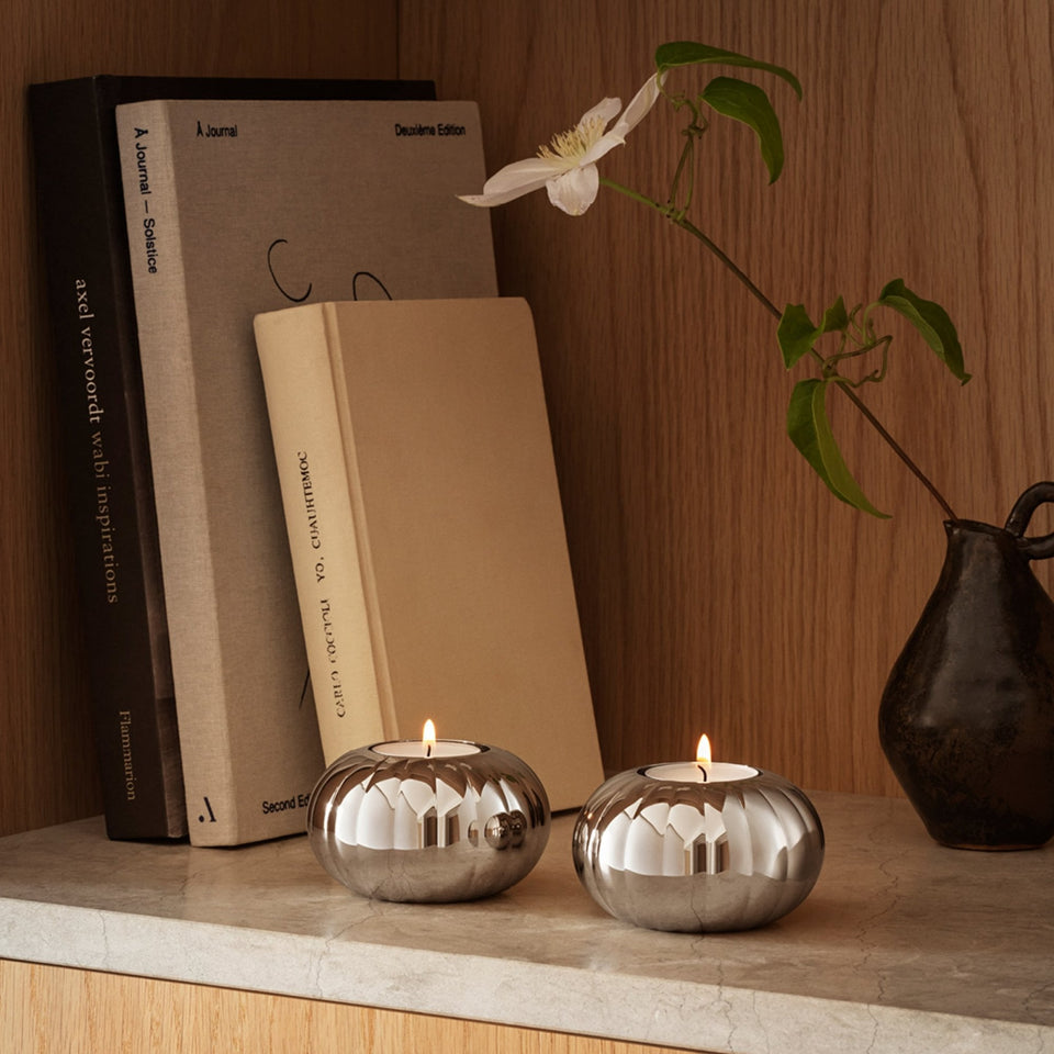 Georg Jensen BERNADOTTE Tealight Candleholders - 2 pcs