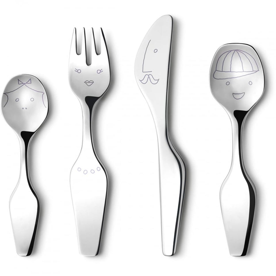 Georg Jensen Children's TWIST Family 4pcs Cutlery Set