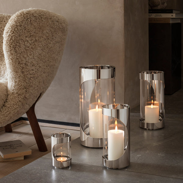 Georg Jensen CHROME CONTOURS Small Candle Holder
