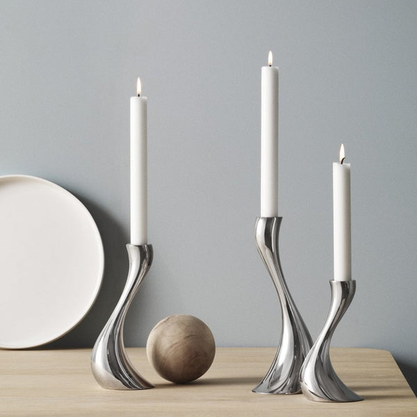 Georg Jensen COBRA Small, Medium & Large Candleholder