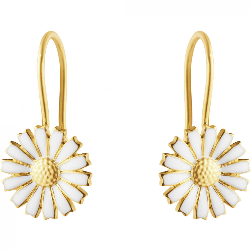 Georg Jensen Ladies 18ct Gold Plated Daisy Hook Earrings