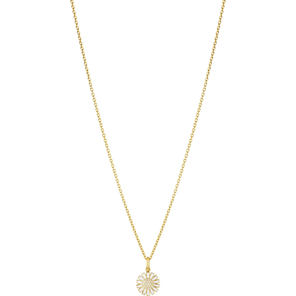 Georg Jensen Ladies 18ct Gold Plated Diamond Set Daisy Necklace