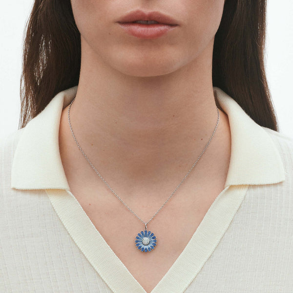 Georg Jensen Ladies Blue Daisy Necklace